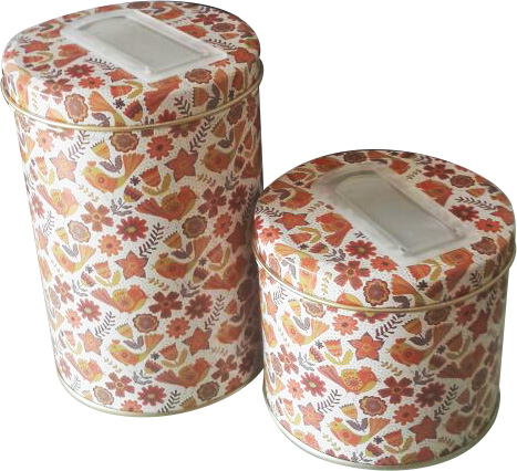 Set Matero Pajaritos Naranja Redondo